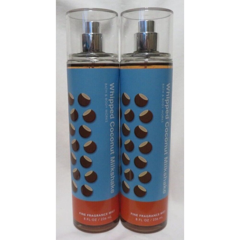 WHIPPED COCONUT MILKSHAKE Bath & Body Works Fine Fragrance Mist 8 fl oz x 2